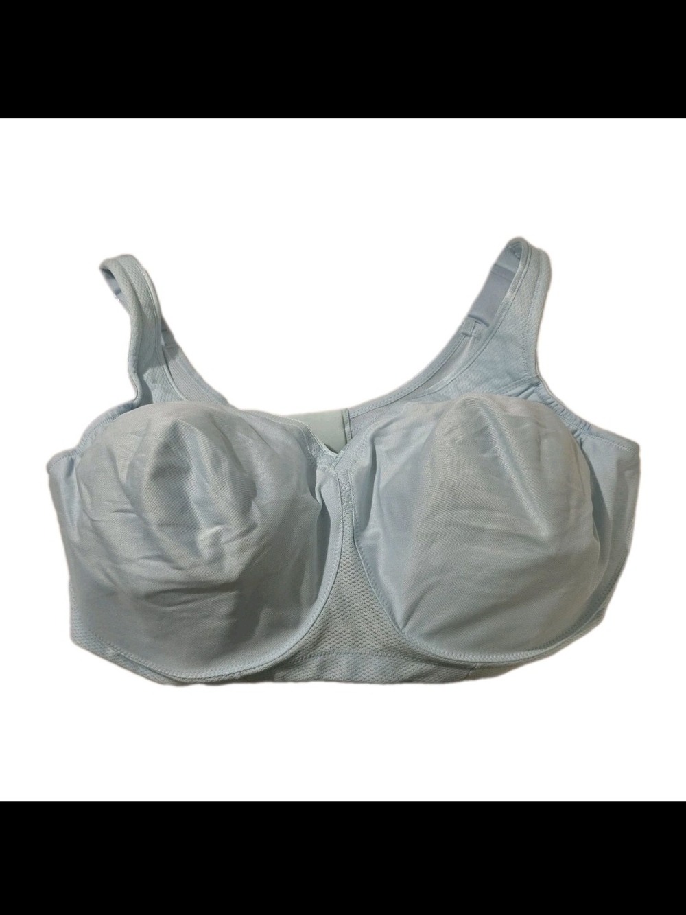 Glamorise Sport Wireless Sports Bra 46G Light Blue Full Figure Adjustable Straps